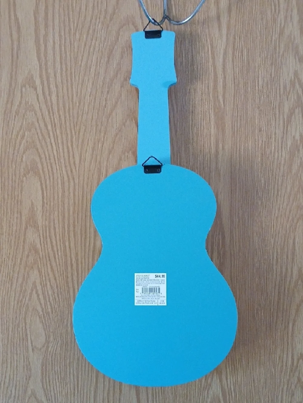 Ashland Hand-Painted Guitar Wall Shelf in Pink & Turquoise